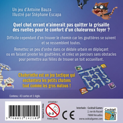 Chabyrinthe jeu cartes