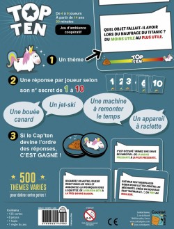 Asmodee Cocktail Games Top Ten Pro - Jeux de société - Jeux de Cartes - Jeux  d'ambiance à partir de 16 Ans - 4 à 30 Joueurs - Version française :  : Jeux et Jouets